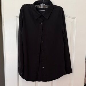 Amazon Black Women's Button-Down Dress Shirt
